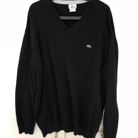 lacoste sweater black